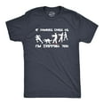 thumbnail image 1 of Mens If Zombies Chase Us Im Tripping You Funny Graphic Novelty Halloween T shirt Graphic Tees, 1 of 7