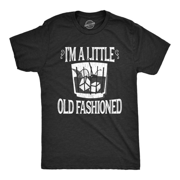 Mens Im A Little Old Fashioned T Shirt Funny Cocktail Tee Graphic Tees