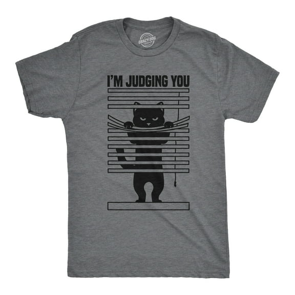 Mens Im Judging You Funny T Shirts Sarcastic Kitten Graphic Tee for Men Graphic Tees