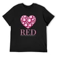 thumbnail image 1 of Mens In February We Go Red Heart Disease Awareness Health Month T-Shirt Black Medium, 1 of 5