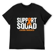 Mens In September We Wear Orange Leukemia Awareness T-Shirt Black