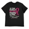 thumbnail image 1 of Mens In This Family No One Fight Alone Breast Cancer Awareness T-Shirt Black 2X-Large, 1 of 5