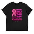 thumbnail image 1 of Mens In This Family No One Fight Alone Breast Cancer Awareness T-Shirt Black X-Large, 1 of 5