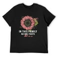 thumbnail image 1 of Mens In This Family No One Fights Alone TShirt Breast Cancer Sweatshirt Black Small, 1 of 5
