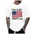 Mens Independence Day Fashion Trend Print Short Sleeve Casual