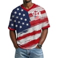 thumbnail image 1 of Mens Independence Day Shirt 250 Anniversary Usa Patriotic Shirts Waffle Short Sleeve We the People Tees V Neck Big and Tall 1776 - 2026 T Shirts Hot Pink 2XL, 1 of 3