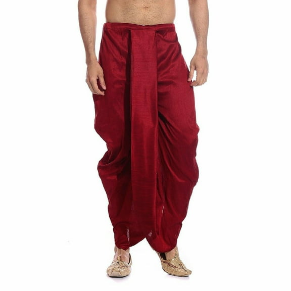 Mens Indian Wear Silk Bend Handmade Free Size Harem Salwar Dhoti Sherwani Bottom