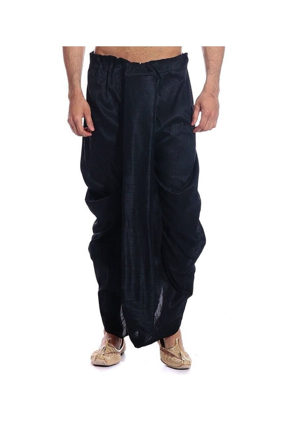 Mens Indian Wear Silk Bend Handmade Free Size Harem Salwar Dhoti Sherwani Bottom