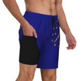 thumbnail image 1 of Mens Indiana Flag 2 in 1 Quick Dry Swim Trunks with Compression Liner Beach Shorts, 1 of 6