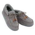 thumbnail image 1 of Mens Indoor/Outdoor Memory Foam Moccasins, Gray, Small, 1 of 4