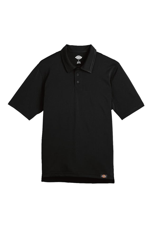 Mens Industrial Work Tech Performance Ventilated Polo, Black - S