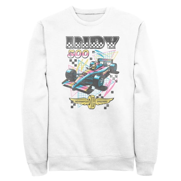 Mens Indy 500 Colorful Racing Car Logo Sweatshirt