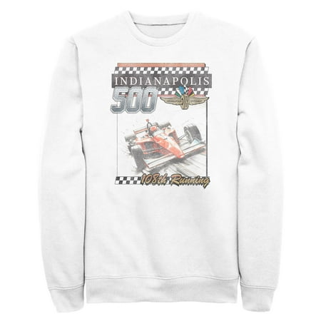 Mens Indy 500 Distressed 108th Running Poster Sweatshirt