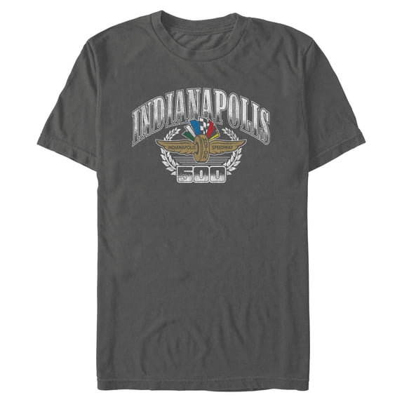 Mens Indy 500 Distressed Classic Crest T Shirt