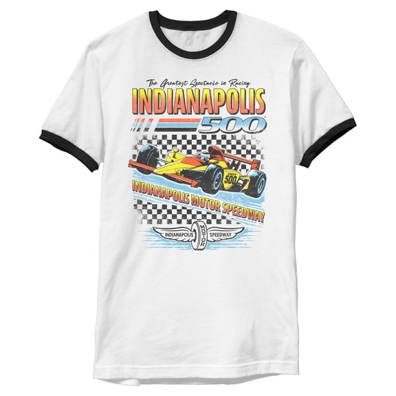 Mens Indy 500 Retro Greatest Spectacle in Racing T Shirt