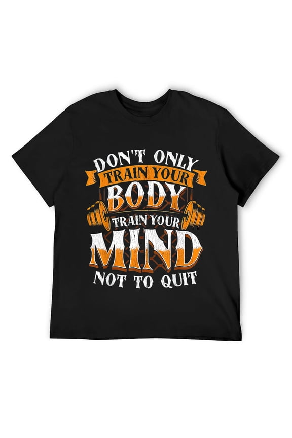 Mens Inspirational Quote Health Fitness Training Goals 2020 T-Shirt Black