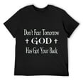 thumbnail image 1 of Mens Inspirational Religious Christian Quote T-Shirt Black, 1 of 5