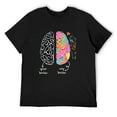 thumbnail image 1 of Mens Inspiring My Brain Neurodiversity Autism Embrace Support Gag T-Shirt Black Large, 1 of 5