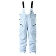 thumbnail image 1 of Mens Insulated Ski Bib Overalls Winter Snow Pants Mens Ski Overalls (Light Blue L), 1 of 3