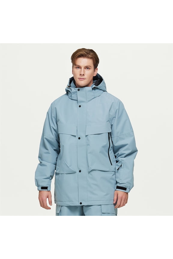 Mens Insulated Ski Jacket (Light Blue XL)