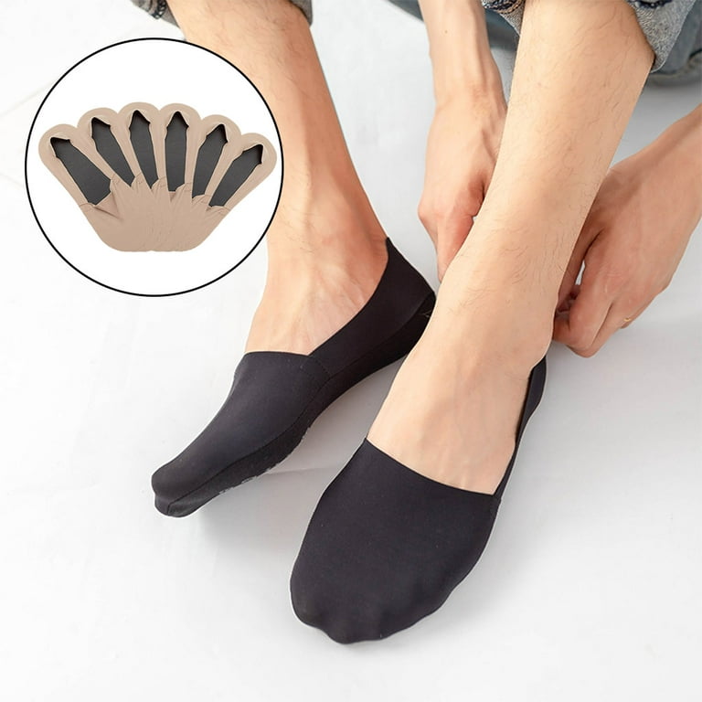 Mens Invisible Boat Socks for Men Invisible Non Slip Sweat Low Cut Socks  for Flats s Casual Boat Shoes - Skin