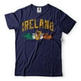 thumbnail image 1 of Mens Ireland Shirt Irish Patriotic Shirt Ireland National Flag Tee Ireland St Patrick's Day Shirt (Medium Navy Blue), 1 of 6