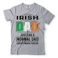 thumbnail image 1 of Mens Irish Dad T-shirt St Patricks Day Shirt For Dad Irish Patriotic Gifts Ireland Flag Tee (4X-Large Grey), 1 of 6