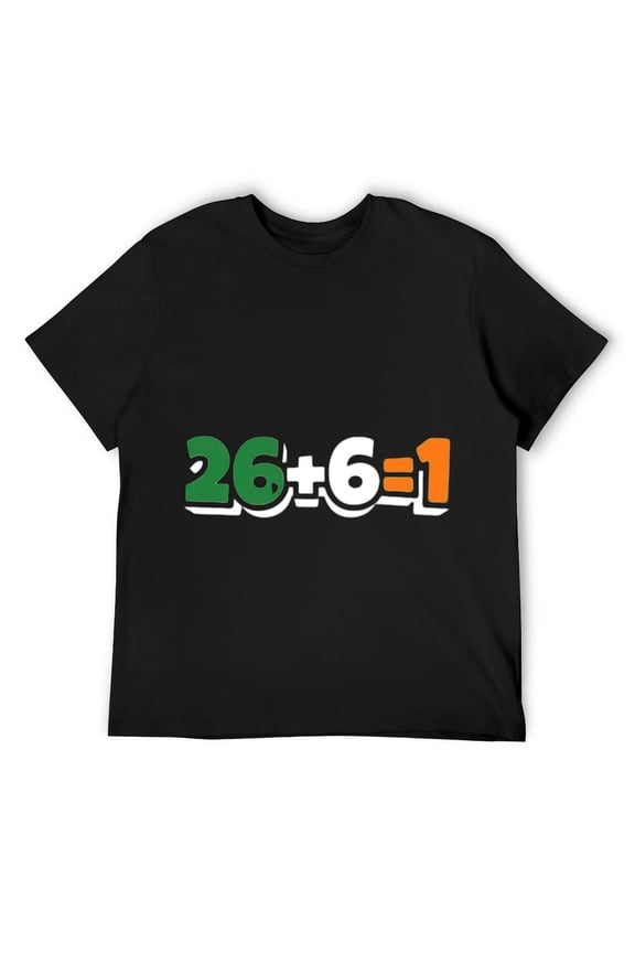 Mens Irish Unity 26+6=1 T-Shirt Black