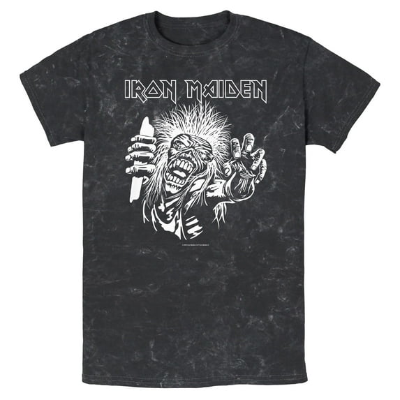 Mens Iron Maiden Black and White Eddie T Shirt