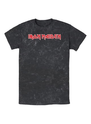 Iron Maiden Official Licensed Men's T-Shirt - Black Crew Neck, Red Logo, 100% Cotton