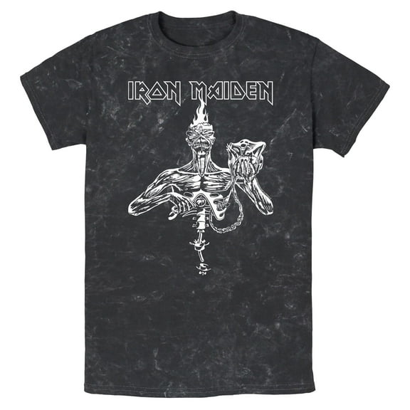 Mens Iron Maiden Seventh Son of a Seventh Son Black and White T Shirt