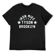 Mens Iron Mike Tyson Brooklyn Boxing Gym Training Grey T-Shirt Black Medium