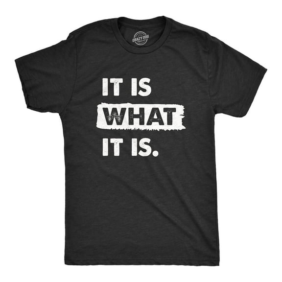 Mens It Is What It Is T Shirt Funny Sarcastic Accepting Coping Saying Tee for Guys Graphic Tees