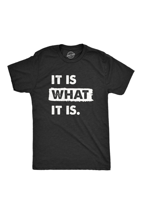 Mens It Is What It Is T Shirt Funny Sarcastic Accepting Coping Saying Tee for Guys Graphic Tees