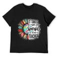 thumbnail image 1 of Mens It Take Lots Of Sparkle To Be A Teacher With Sunflower T-Shirt Black, 1 of 5
