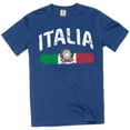thumbnail image 1 of Silk Road Tees Italia T-Shirt Italy Flag Italian Mens Tee Shirt (3X-Large Navy Blue), 1 of 6