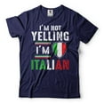 thumbnail image 1 of Mens Italian Funny Shirt I'm Not Yelling I'm Italian Shirt Italian Joke Shirt Italy Gifts (Medium Navy Blue), 1 of 6