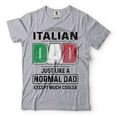 thumbnail image 1 of Mens Italian Shirt Italian Dad Tee Shirt Fathers Day Gift Italian Shirts Italy Flag Tee (Small Grey), 1 of 6