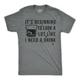 thumbnail image 1 of Mens Its Beginning to Look Like I Need A Drink Funny Christmas Gift T shirt Graphic Tees, 1 of 7