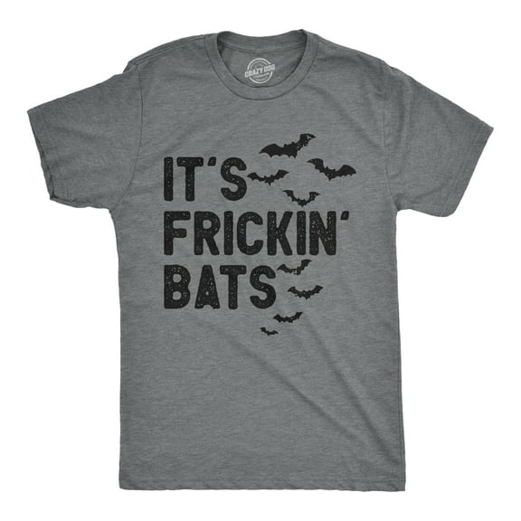 Mens Its Frickin Bats T Shirt Funny Halloween Spooky Season Bat Lovers Tee for Guys Graphic Tees