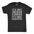 thumbnail image 1 of Mens Its Not Grave Digging Its Soul Searching T Shirt Funny Spooky Halloween Joke Tee for Guys Graphic Tees, 1 of 9