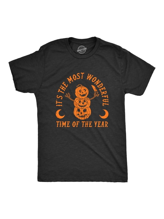 Mens Its The Most Wonderful Time of The Year T Shirt Funny Halloween Creepy Season Lovers Tee for Guys Graphic Tees