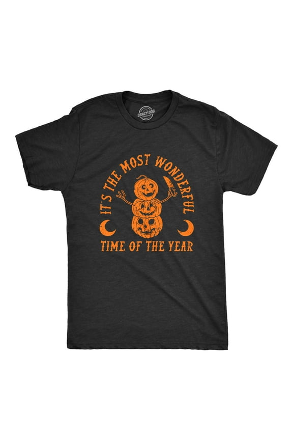 Mens Its The Most Wonderful Time of The Year T Shirt Funny Halloween Creepy Season Lovers Tee for Guys Graphic Tees