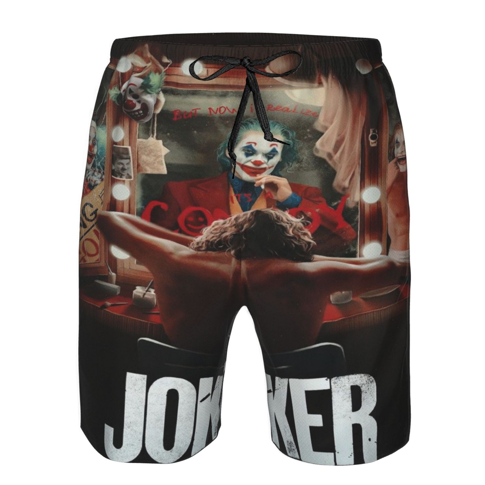 Mens JOker Swim Trunks Quick Dry Board Shorts with Mesh Lining