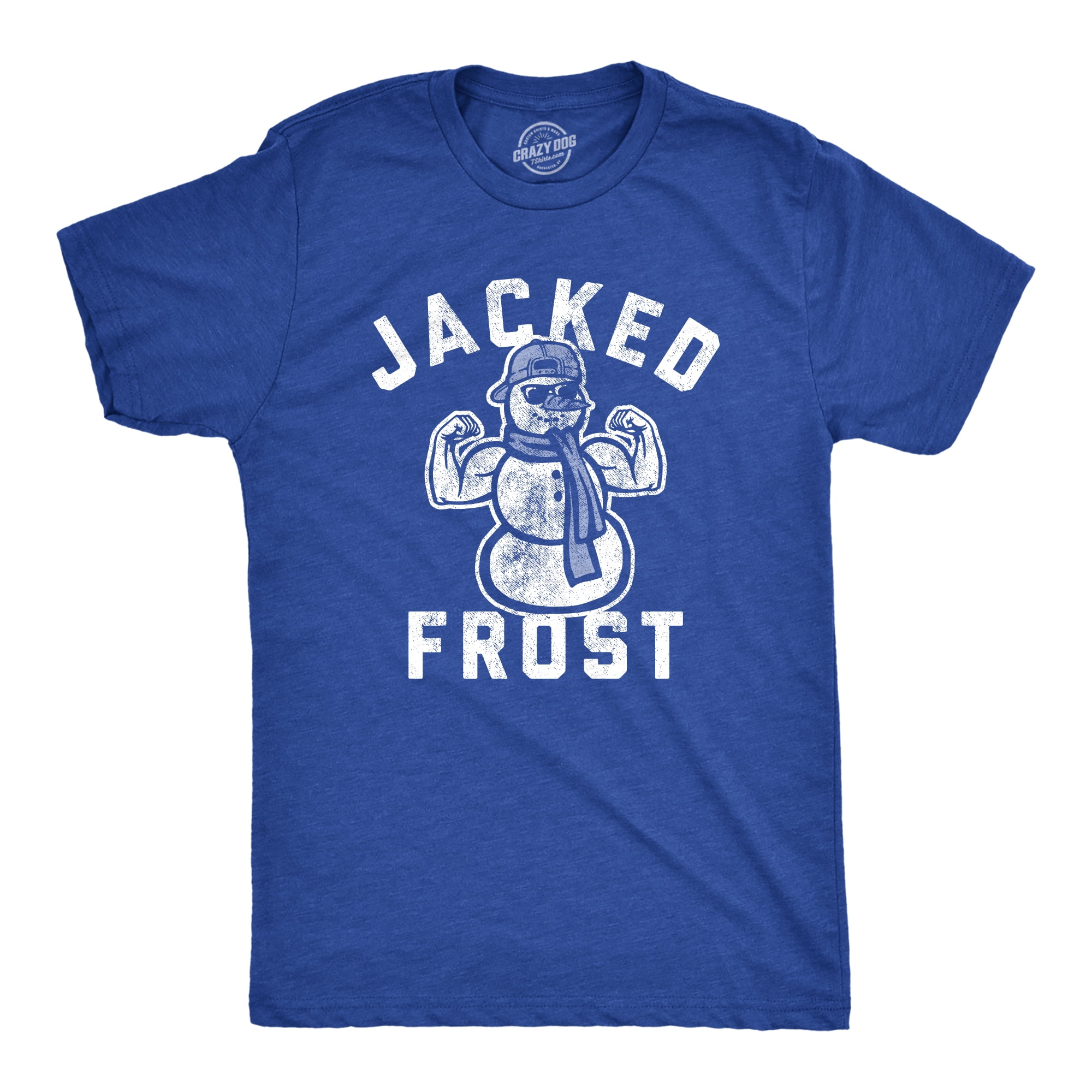 Mens Jacked Frost Tshirt Funny Christmas Party Winter Novelty Graphic Tee  For Men Graphic Tees 