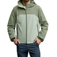 thumbnail image 1 of Mens Jacket Casual Lightweight Varsity Jackets Full Zip Coats Lightweight Shirt Jacket Long Sleeve Shacket Casual Fall Work Stylish Jackets with Pockets (Light Green,2XL), 1 of 5