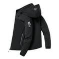 thumbnail image 1 of Mens Jacket Casual Windproof Slim Hooded Jacket With Stand Up Collar Warm Trendy Top Coat Black, 1 of 7