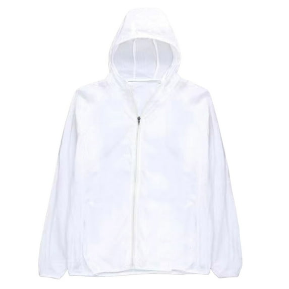 Mens Jacket Coat Solid Color Hooded Lightweight Close Fitting Outdoor Zipper Mens Jackets Y2K,White,4XL