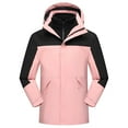 thumbnail image 1 of Mens Jacket Mens Ski Jacket 4Xl 3 In 1 Warm Fleece Lined Windproof Snow Hooded Coats with Zipper Pockets Winter Outdoor Hiking Zip up Stand Collar Outerwear Thermal Drawstring Coat, 1 of 5