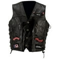 thumbnail image 1 of Mens Jacket Motorcycle Patchwork Vest XL, 1 of 1